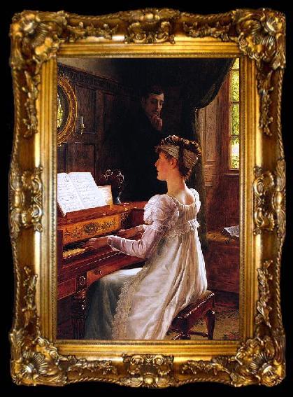 framed  Edmund Blair Leighton Painting, ta009-2